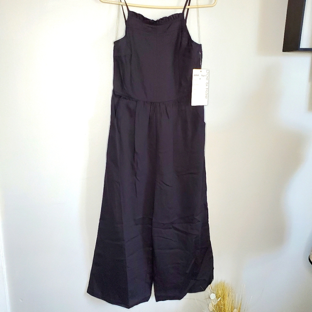 Doe & Rae black jumpsuit zipper back nwt s coastal granddaughter